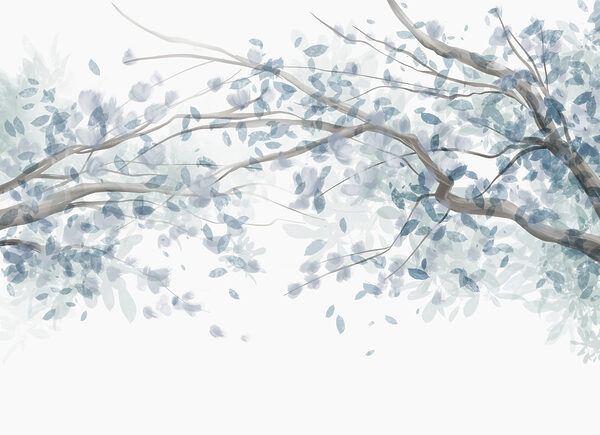 Tree with blue leaves Tree with blue leaves