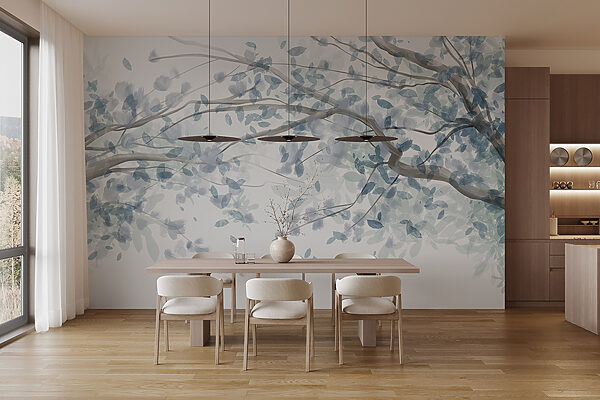 Tree with blue leaves Tree with blue leaves