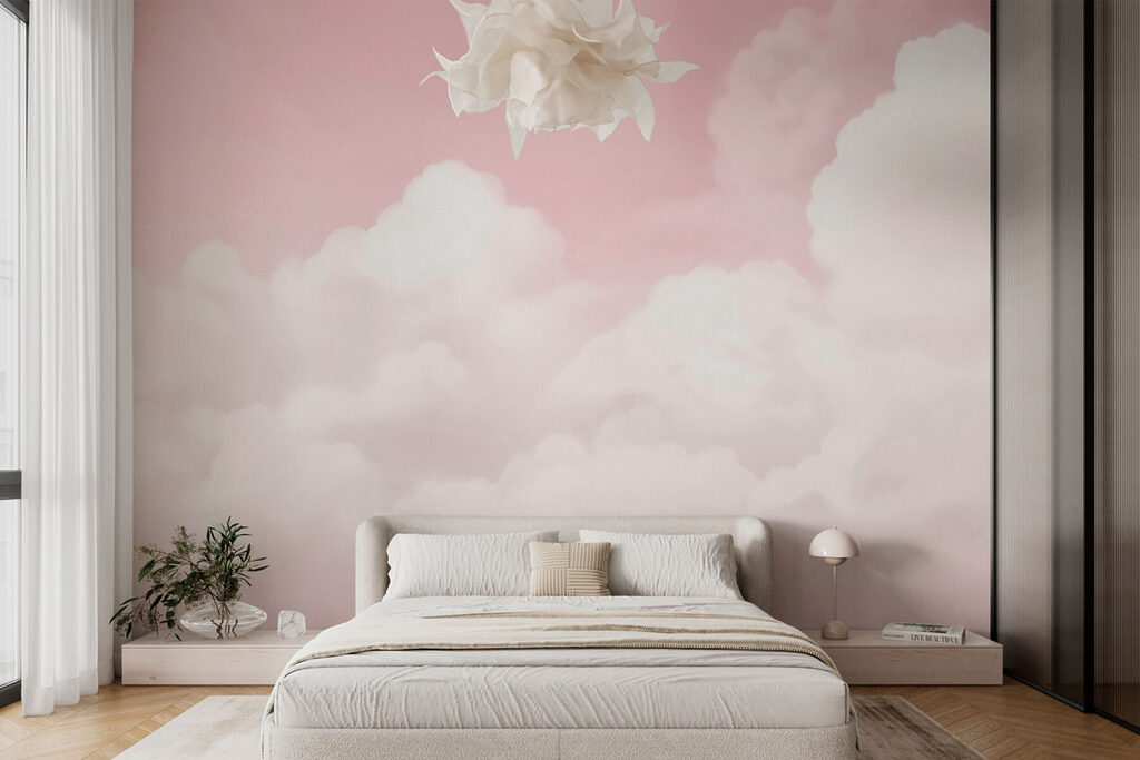 Pink sky with clouds Pink sky with clouds