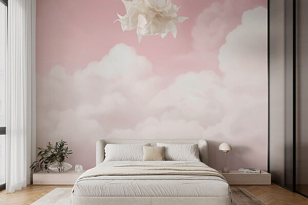 Pink sky with clouds Pink sky with clouds