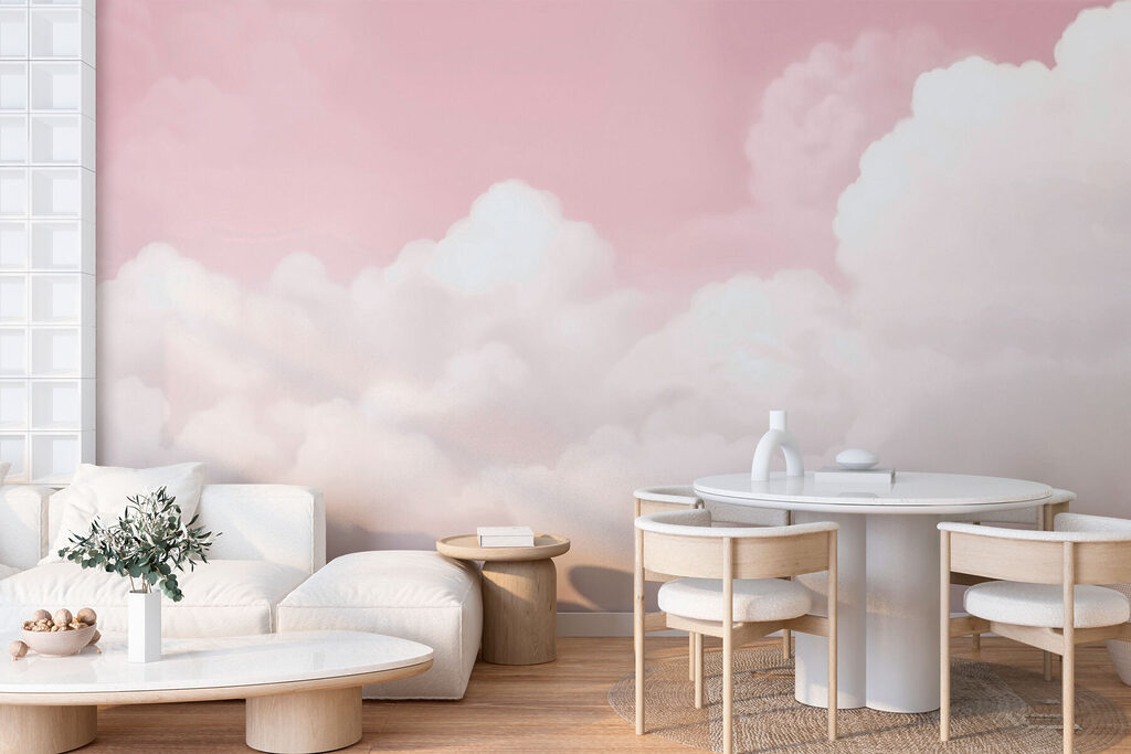 Pink sky with clouds Pink sky with clouds