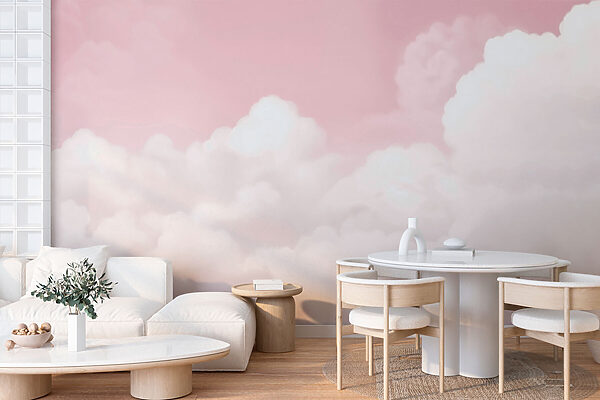 Pink sky with clouds Pink sky with clouds