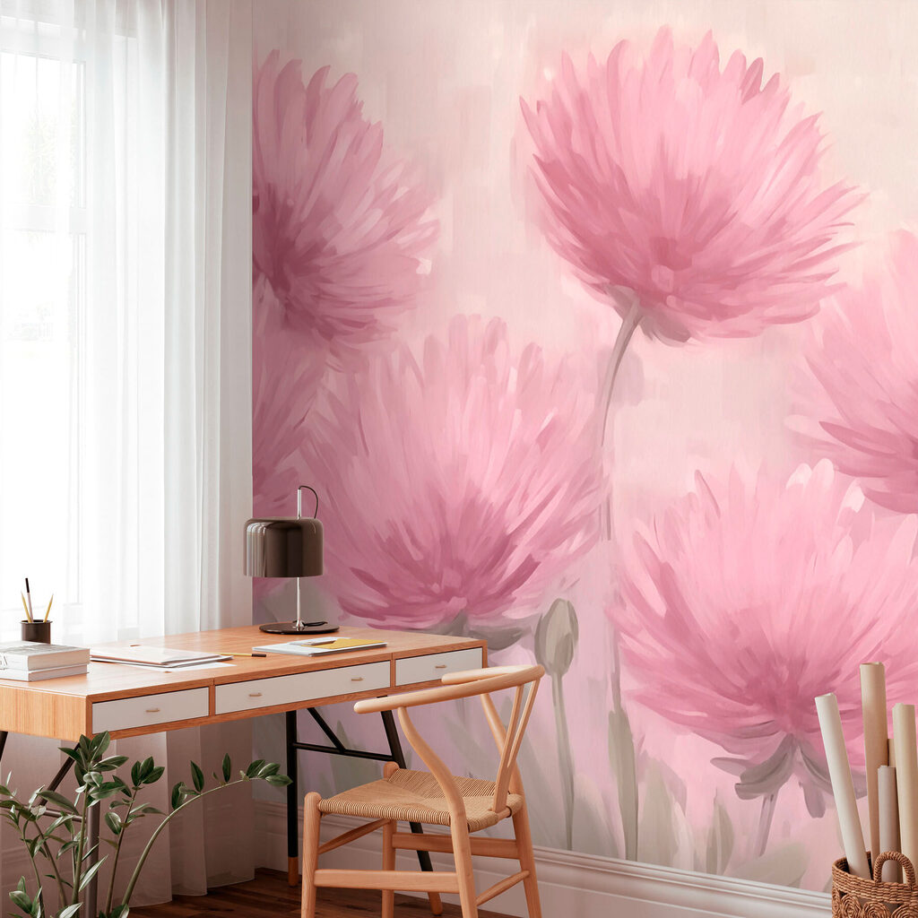 Painting of pink flowers