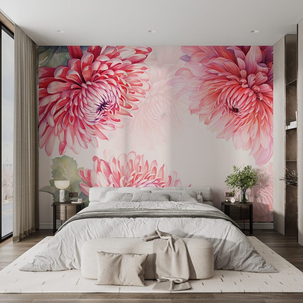 Vibrant flowers in gentle hues