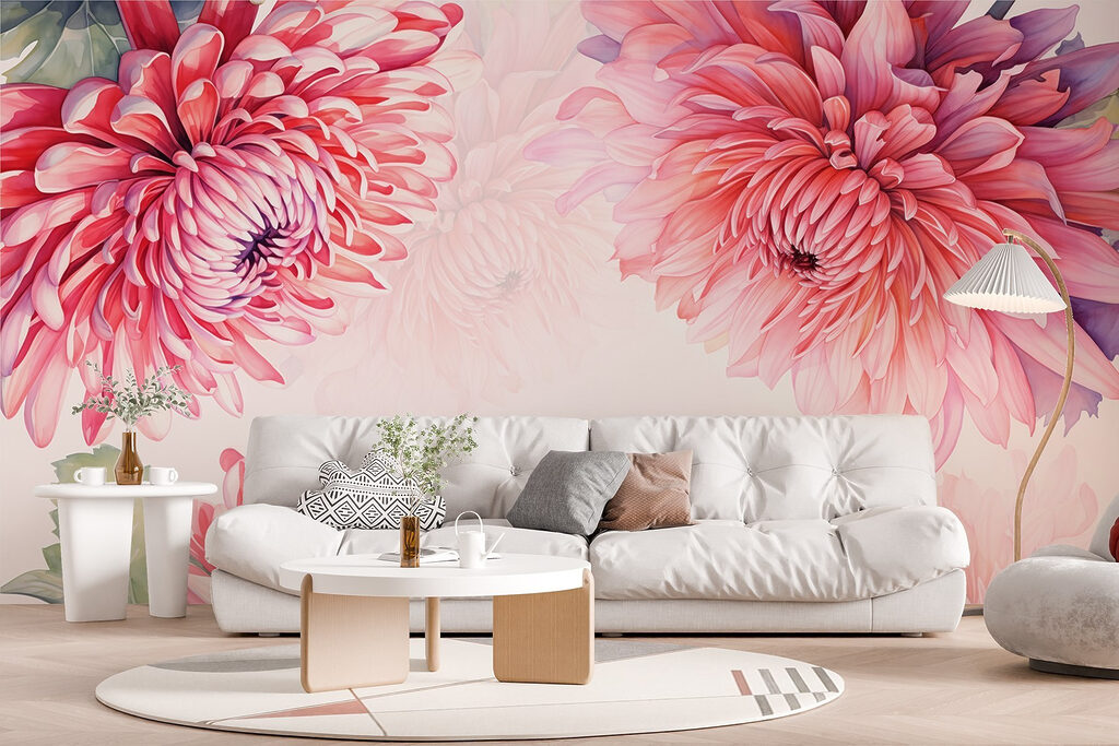 Vibrant flowers in gentle hues