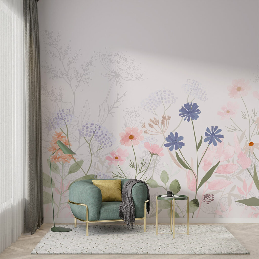 Delicate blooms in soft pastels