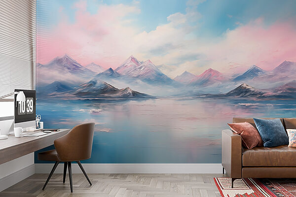 Painting of mountains and water Painting of mountains and water