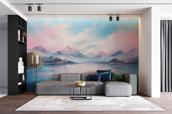 Painting of mountains and water Painting of mountains and water