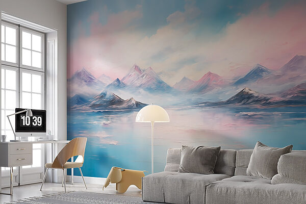 Painting of mountains and water Painting of mountains and water