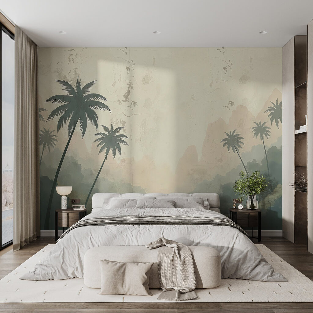 River with trees and mountains