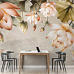 Wall mural Delicate blossoms in soft hues