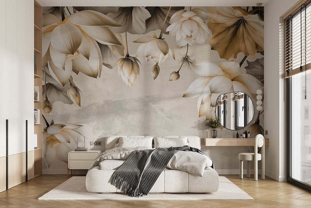 Delicate blooms on a subtle backdrop