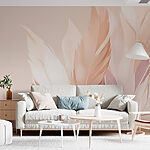 Wall murals Soft hues of delicate feathers