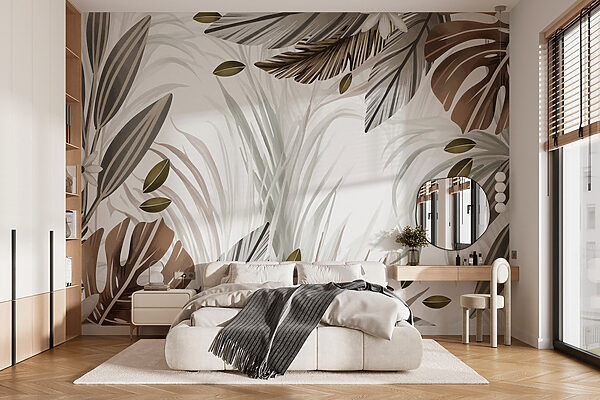 Wall murals Wall murals Nature’s tranquil leaf arrangement. (SKU: w03261)