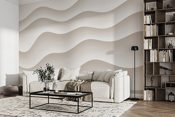 White and grey wavy lines White and grey wavy lines