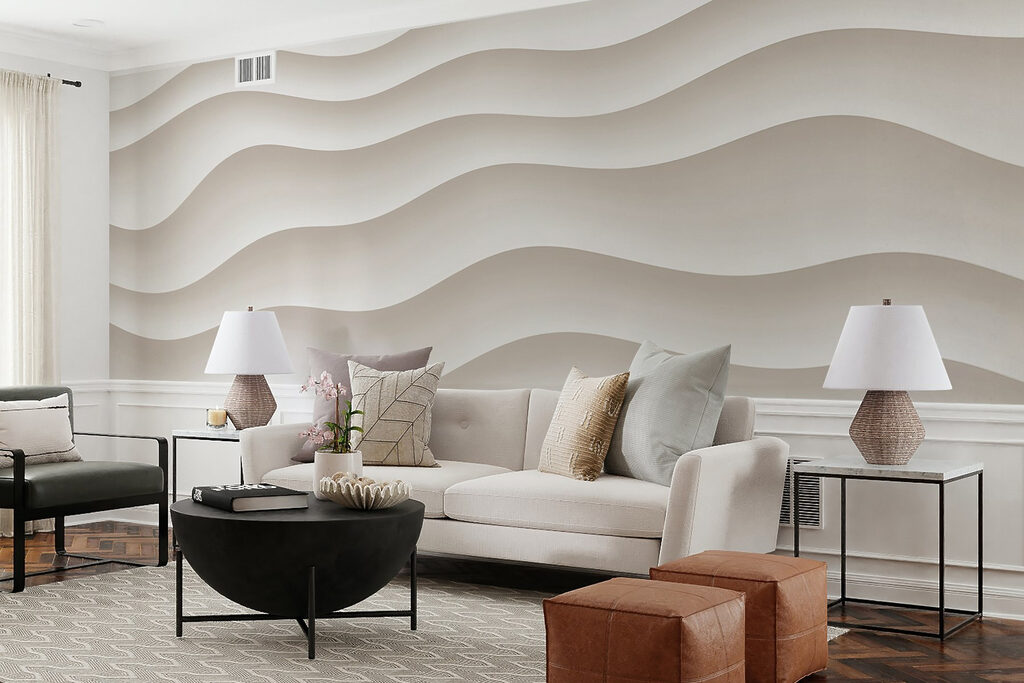 White and grey wavy lines