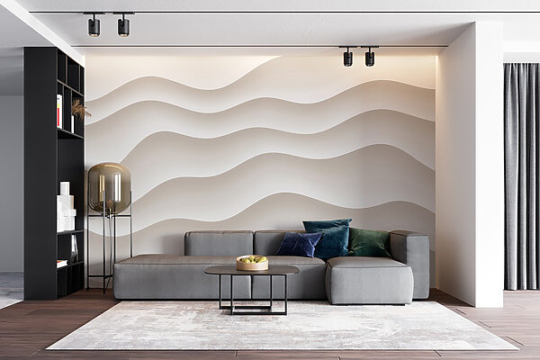White and grey wavy lines White and grey wavy lines