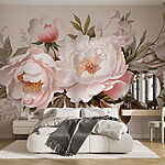 Wall murals Delicate blooms in soft colors