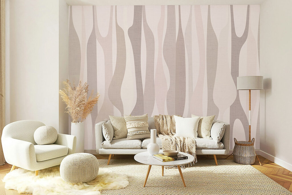 Flowing lines in muted tones