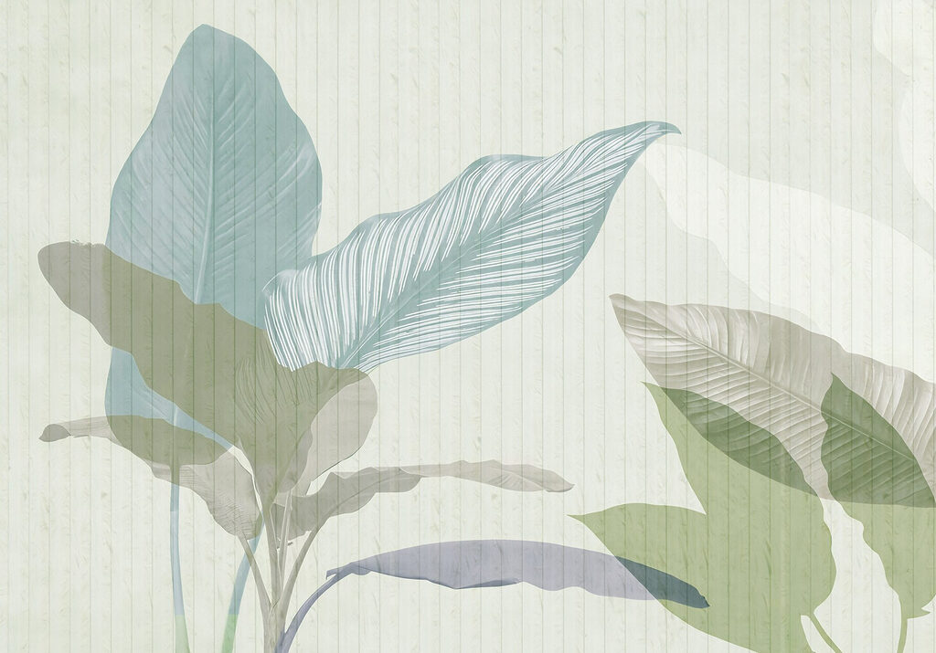 Lush foliage in soft pastel tones