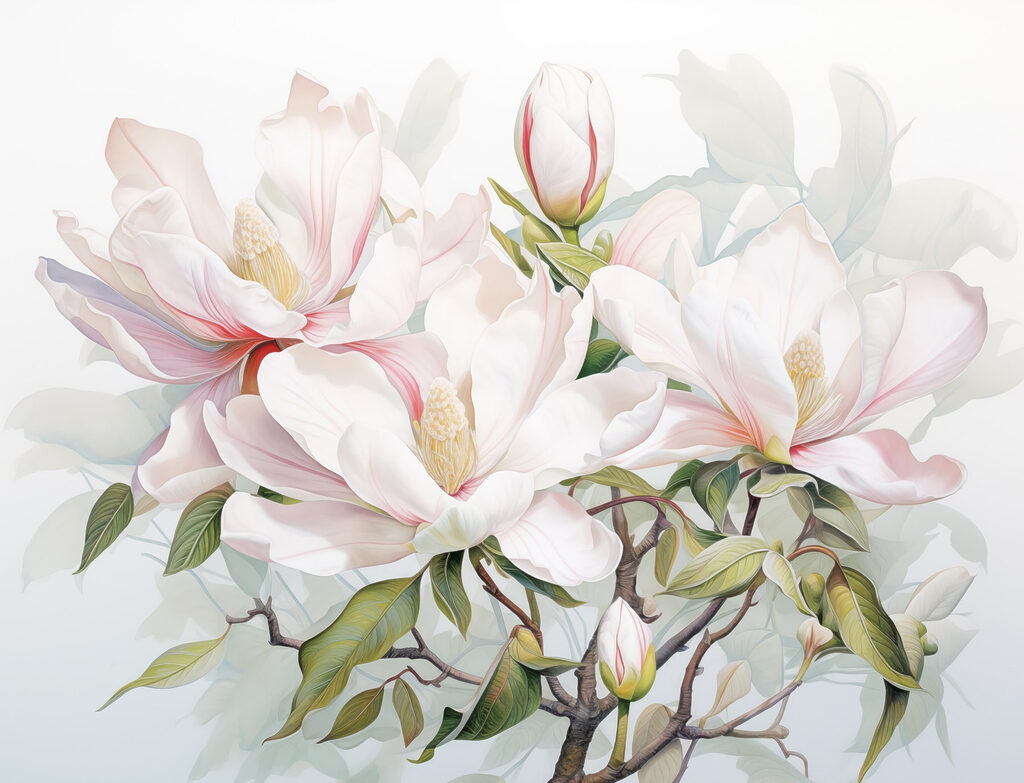 Elegant blooms in soft pastel hues