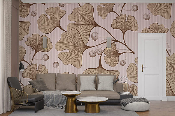 Elegant botanical pattern in soft tones Elegant botanical pattern in soft tones