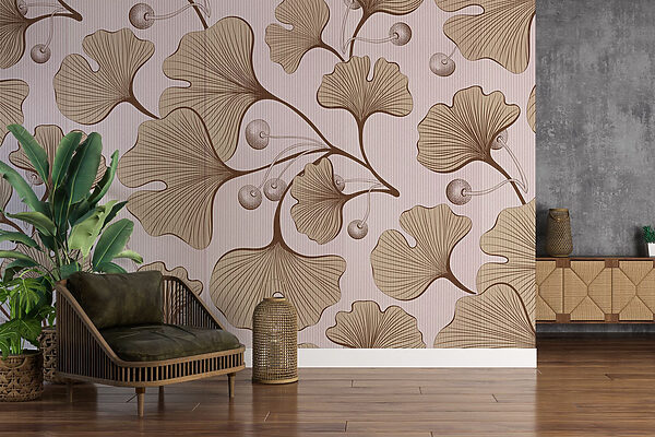 Elegant botanical pattern in soft tones Elegant botanical pattern in soft tones