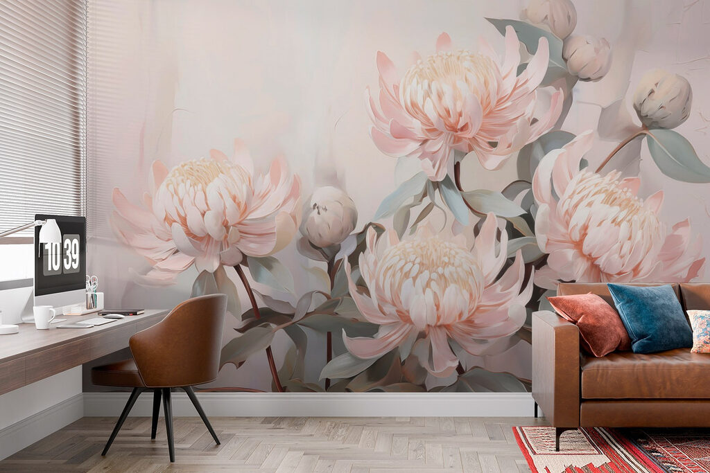 Beautiful blooms in soft colors