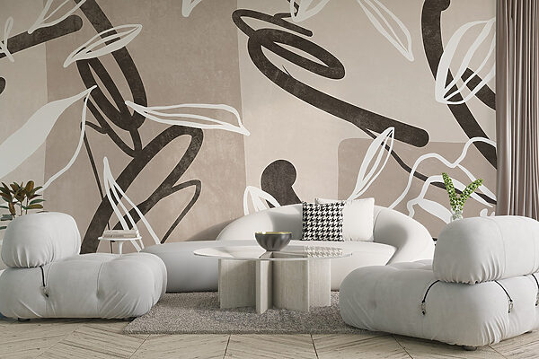 Abstract floral patterns in soft tones Abstract floral patterns in soft tones