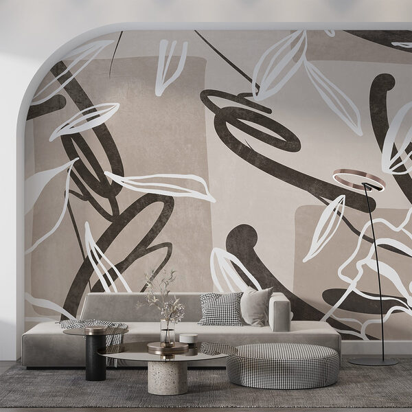 Abstract floral patterns in soft tones Abstract floral patterns in soft tones