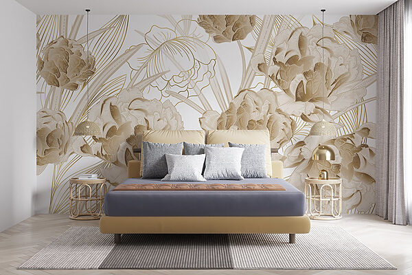 Elegant floral design in muted tones Elegant floral design in muted tones