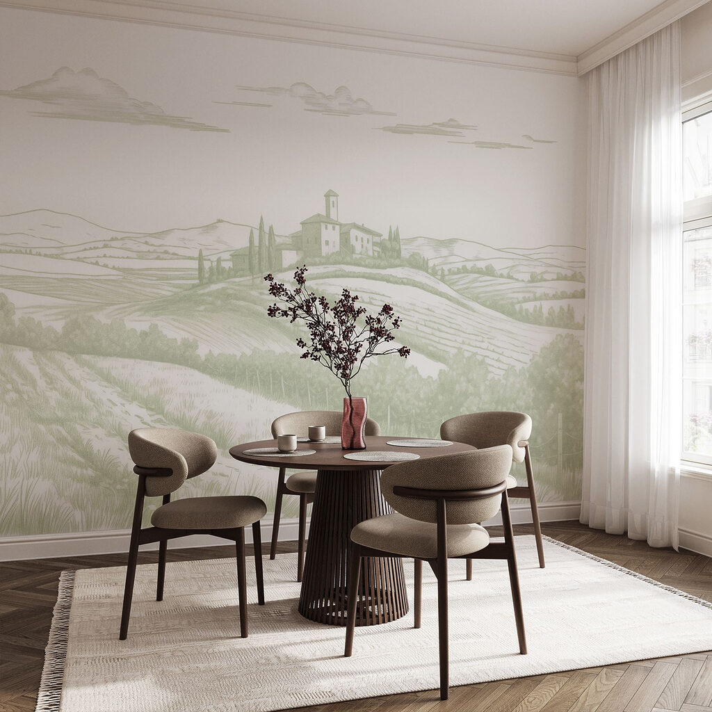 Landscape with a house and fields