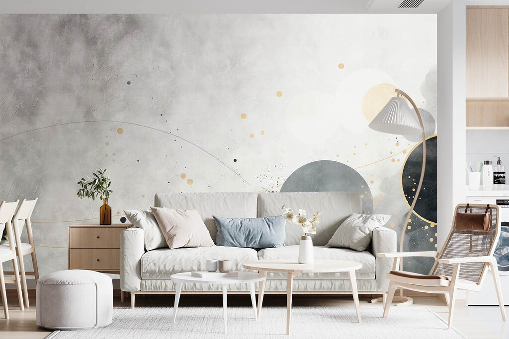 Abstract circles on a soft background