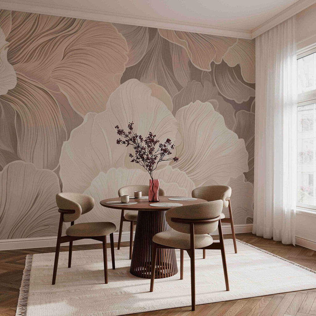 Soft petals in muted tones