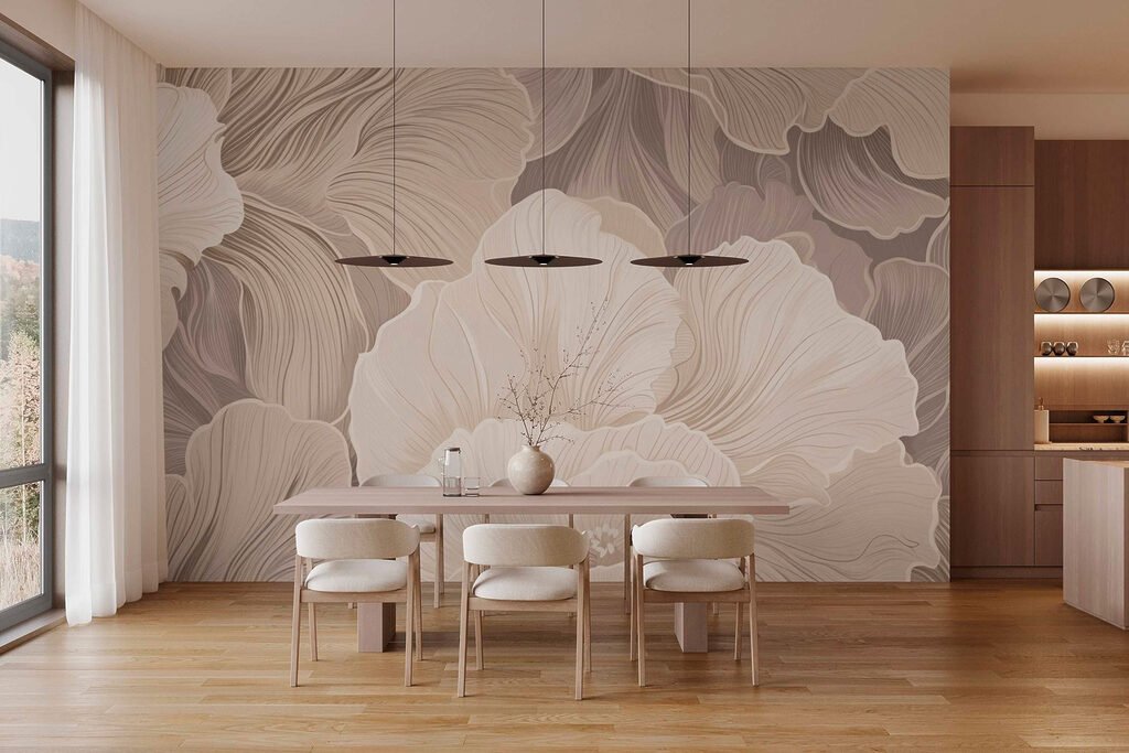 Soft petals in muted tones