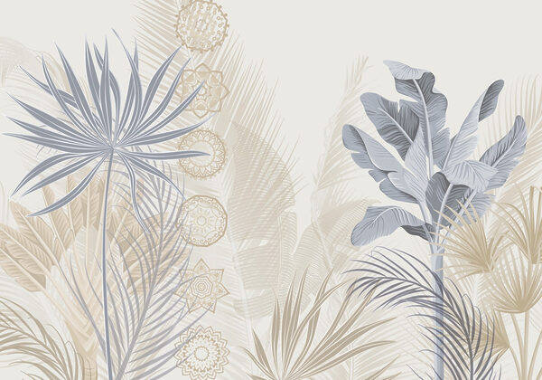 Exotic leaves in soft pastel tones Exotic leaves in soft pastel tones