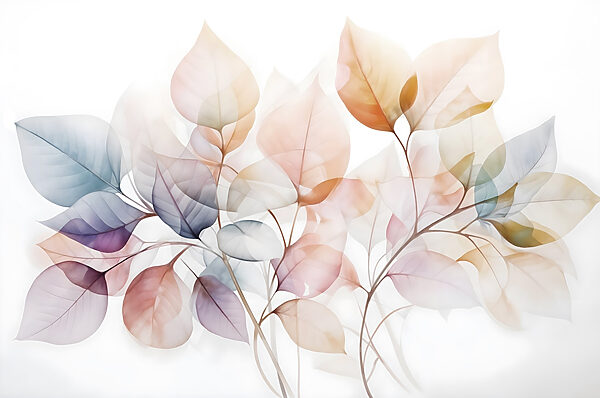 Delicate leaves in soft hues Delicate leaves in soft hues