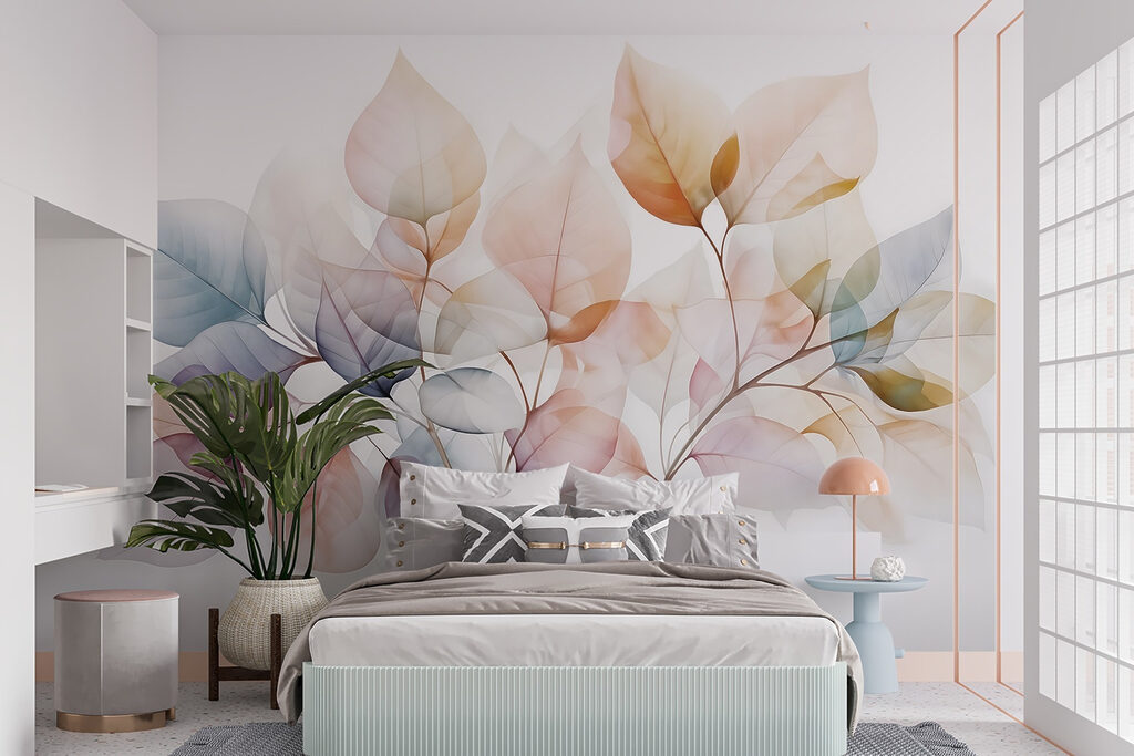 Delicate leaves in soft hues Delicate leaves in soft hues