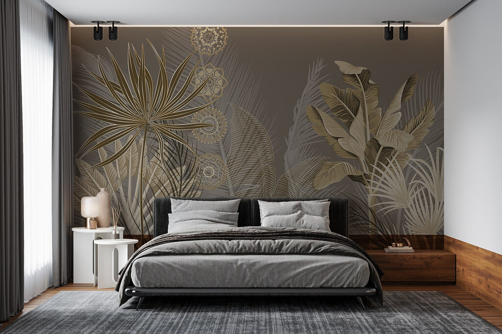 Tropical leaves in subtle hues Tropical leaves in subtle hues