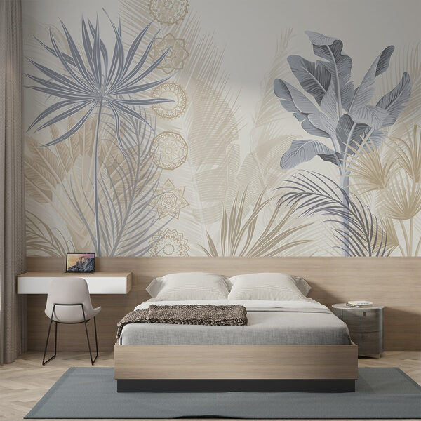 Exotic leaves in soft pastel tones Exotic leaves in soft pastel tones