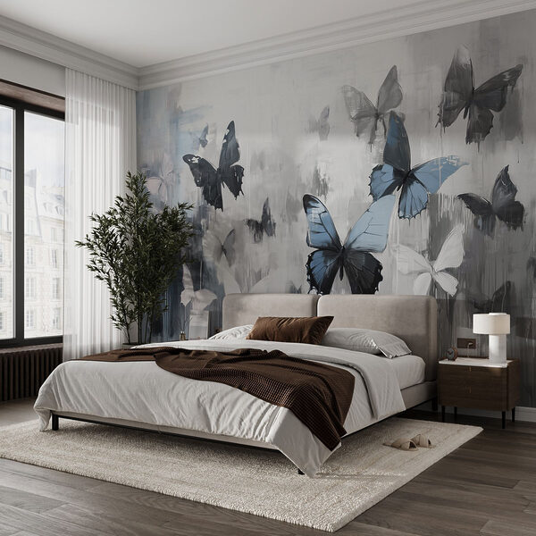 Painting of butterflies flying Painting of butterflies flying