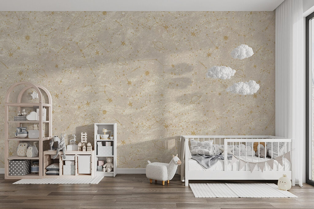 Celestial patterns across a soft background Celestial patterns across a soft background