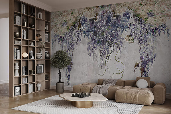 Painting of a wisteria