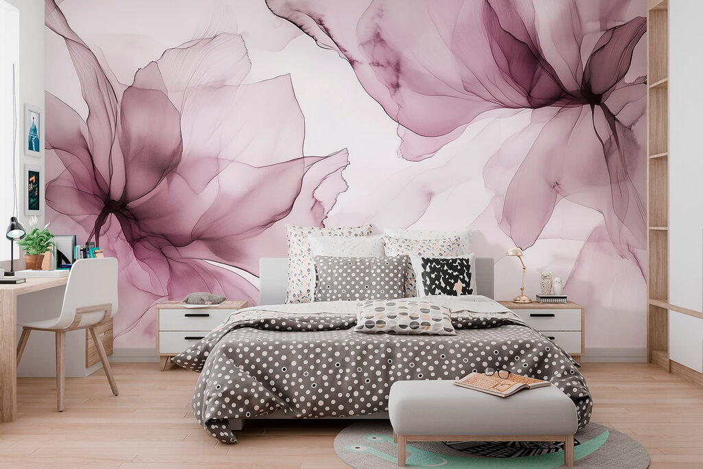 Fluid petals in soft hues