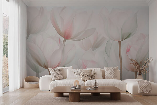 Delicate blooms in soft pastel hues Delicate blooms in soft pastel hues