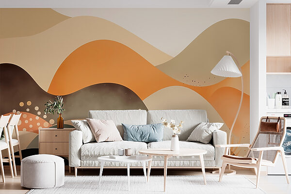 Wall murals Painting of a desert landscape (SKU: w03425) Wall murals Wall murals Painting of a desert landscape (SKU: w03425)
