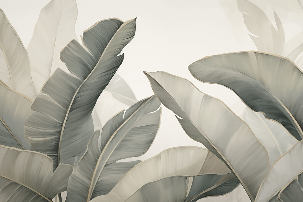 Soft leaves in calming hues Soft leaves in calming hues