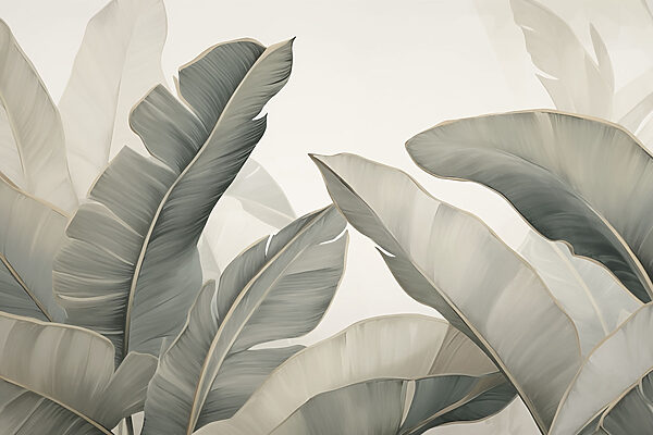 Soft leaves in calming hues Soft leaves in calming hues