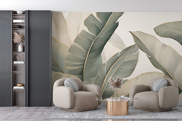 Soft leaves in calming hues Soft leaves in calming hues