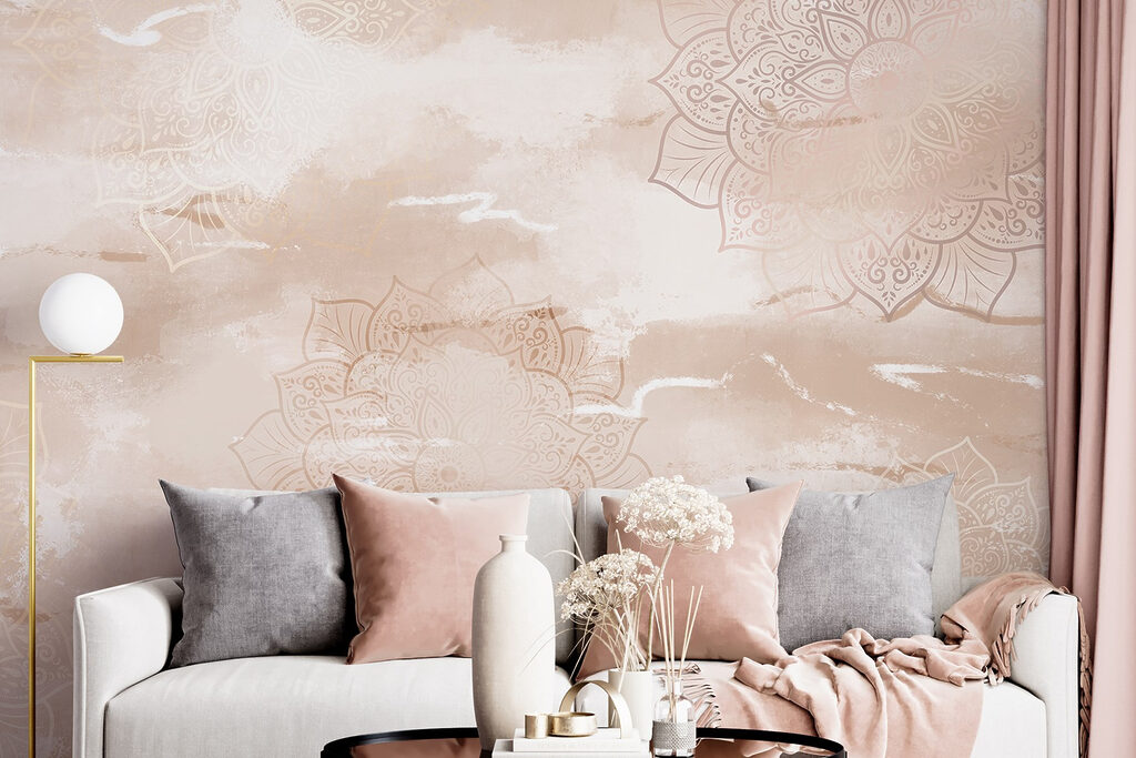 Pattern of flowers on a surface